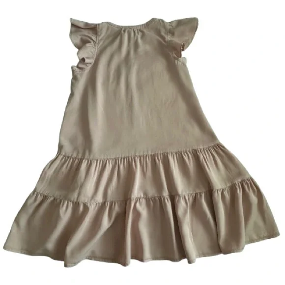 Knox Rose Women's M Light Pink Dusty Rose Short Sleeve Mini Ruffled Tunic Dress - Picture 5 of 13